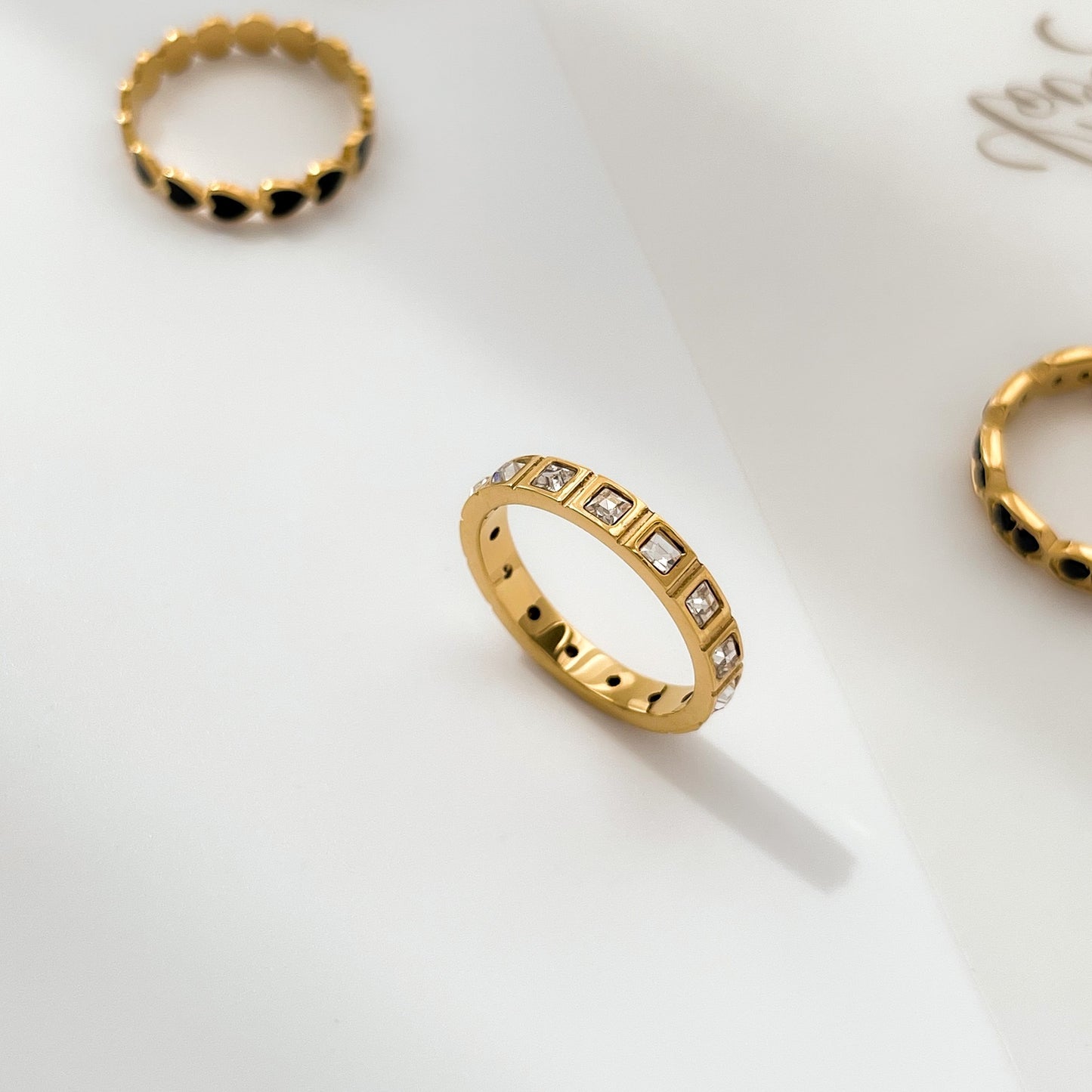 Gold plated rings