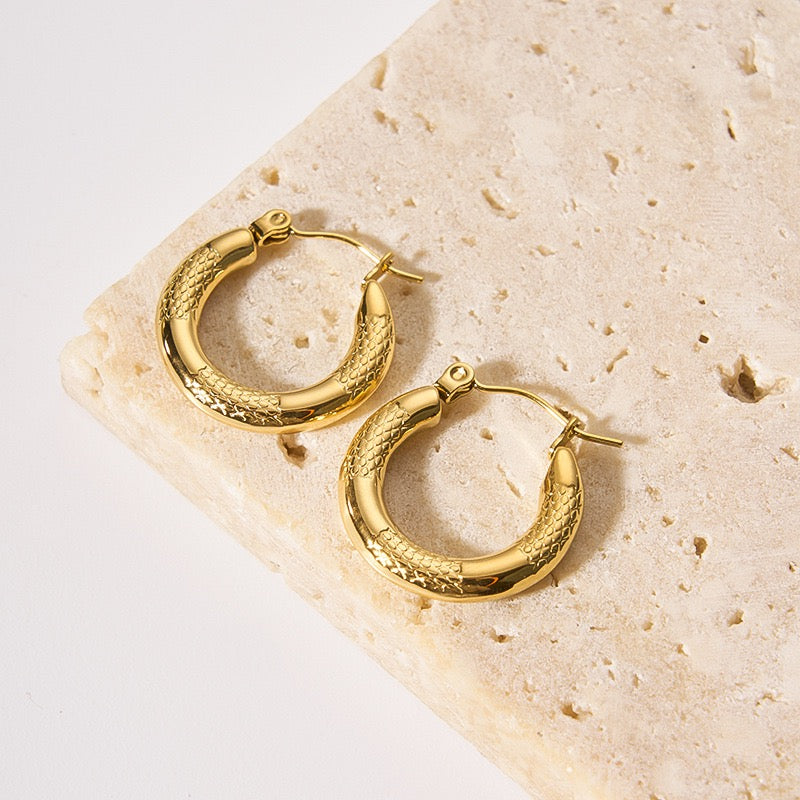 Gold plated hoops