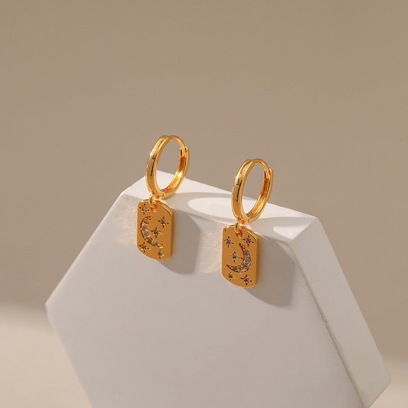 Gold plated hoops