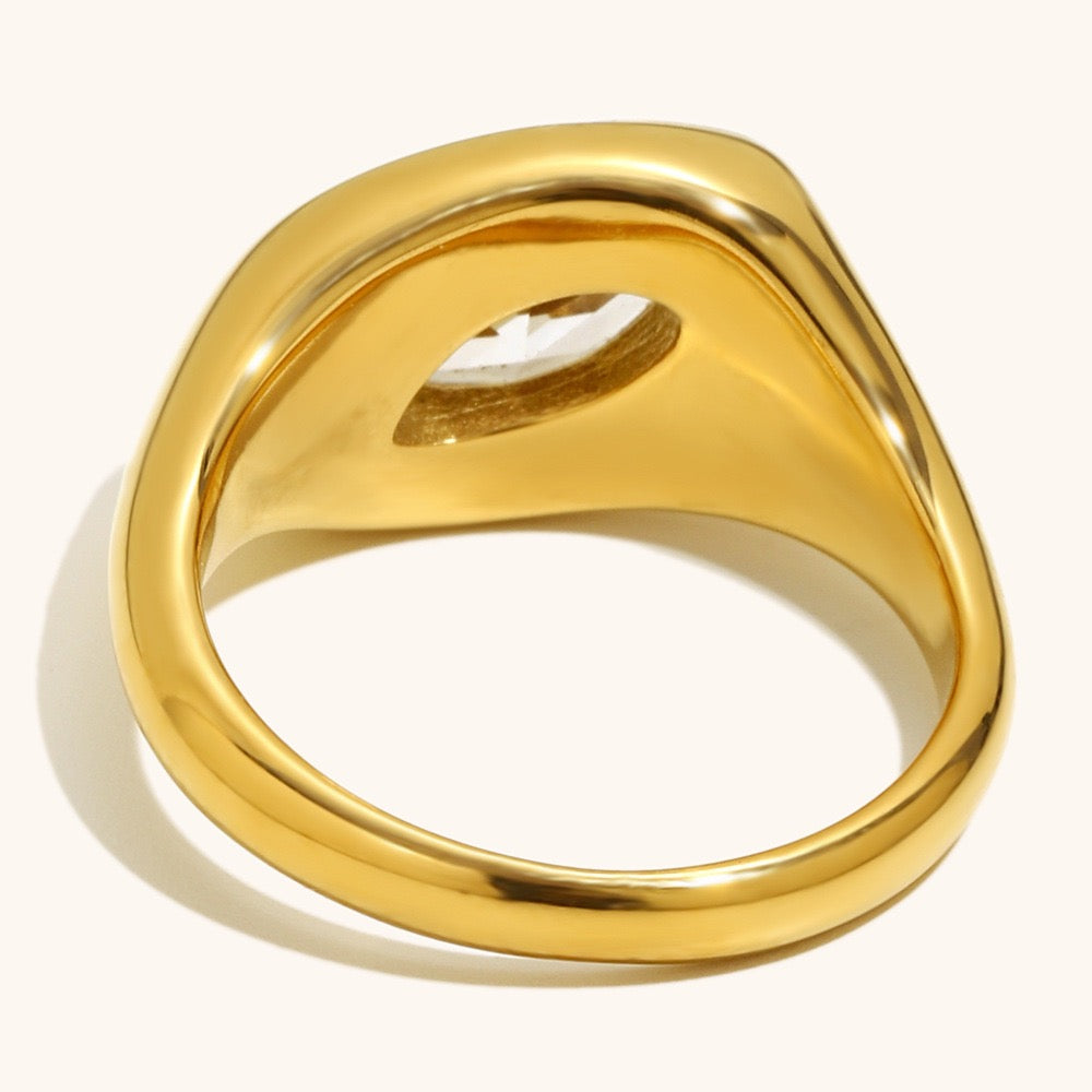 Big eye stone ring