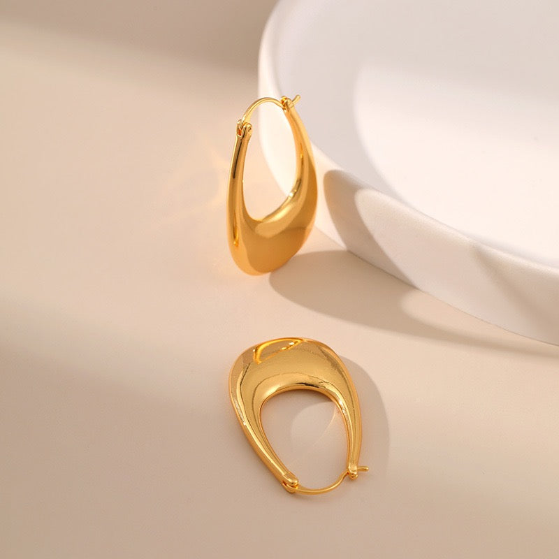 Gold plated hoops