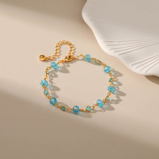 Light blue zircon bracelet