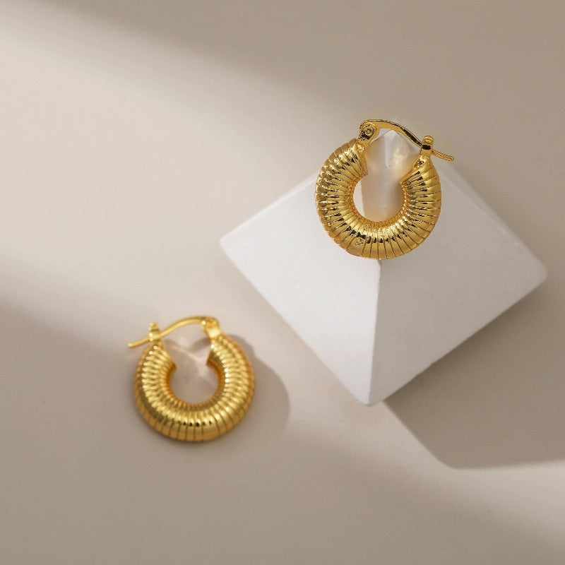 Gold plated hoops