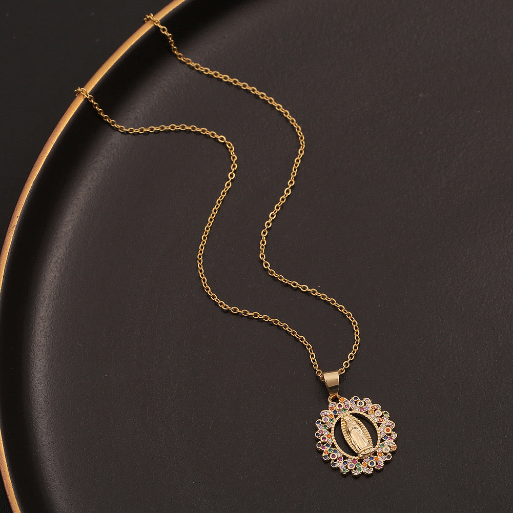 zircon gem mother necklace