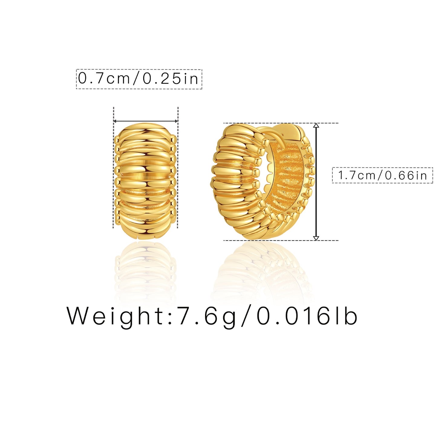 Gold plated hoops