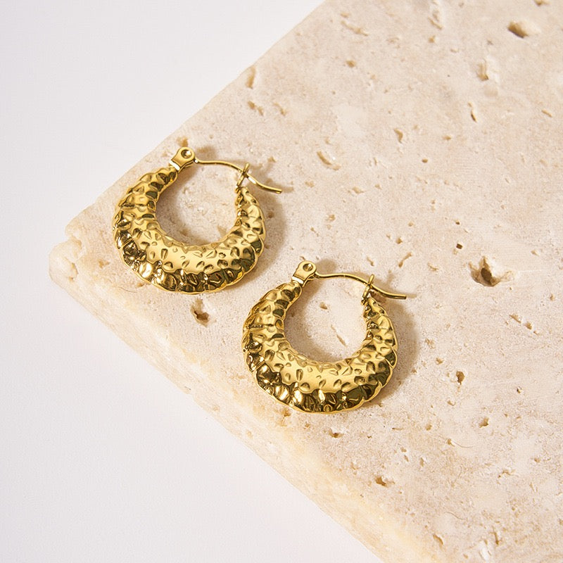 Gold plated hoops