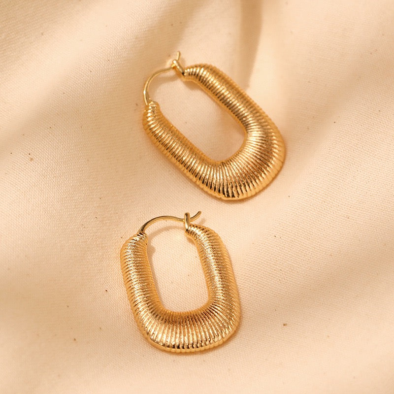 Gold plated hoops