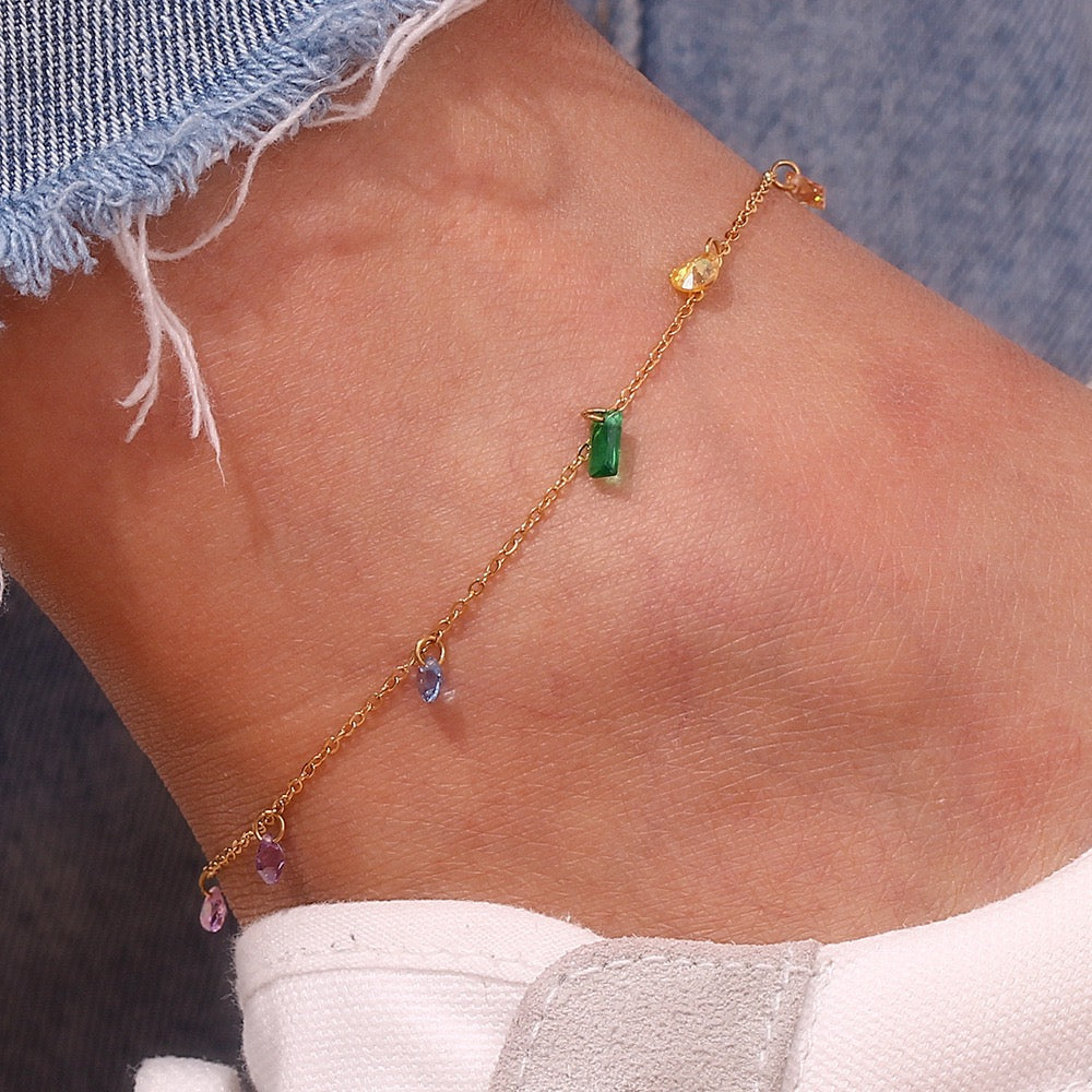 Rainbow stones bracelet