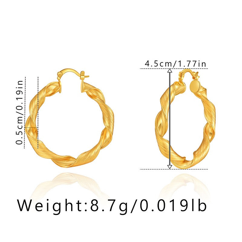 Gold plated hoops