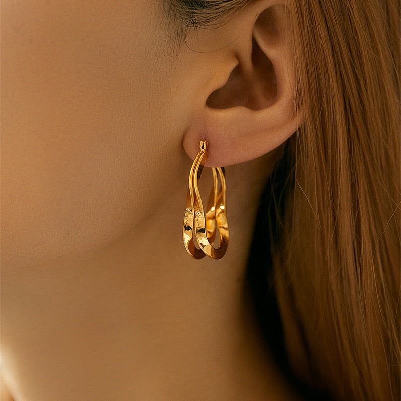 Gold plated earrings