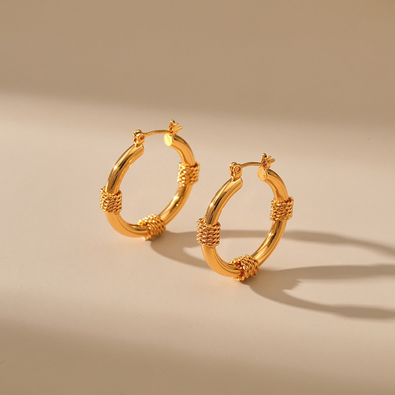 Gold plated hoops