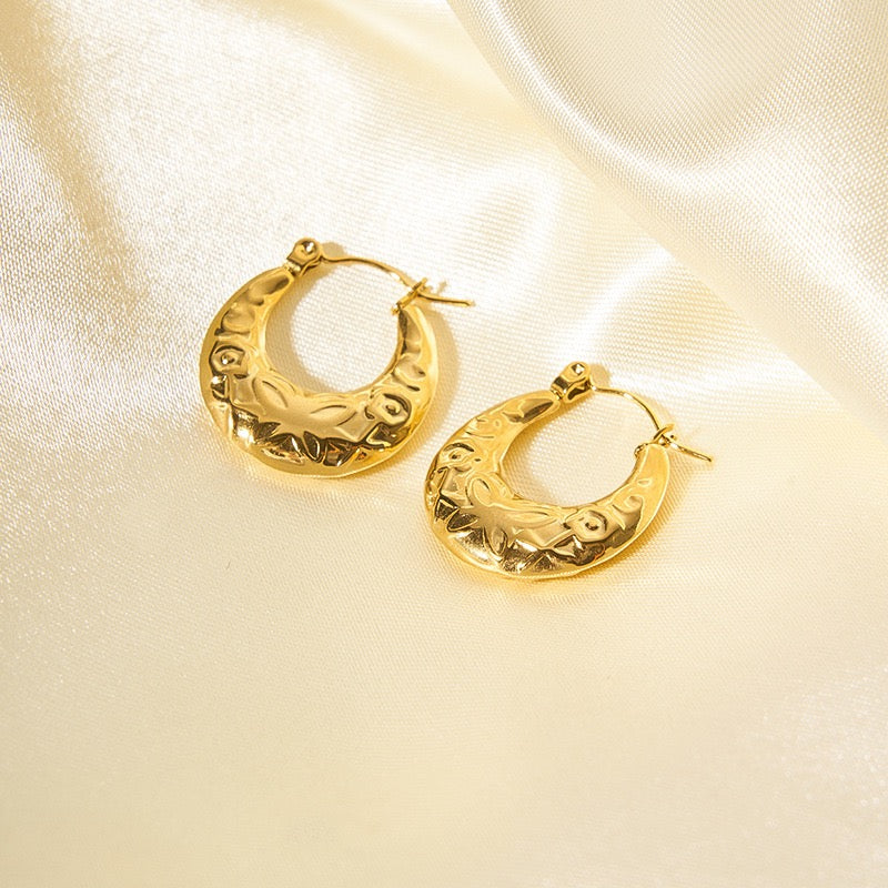 Gold plated hoops