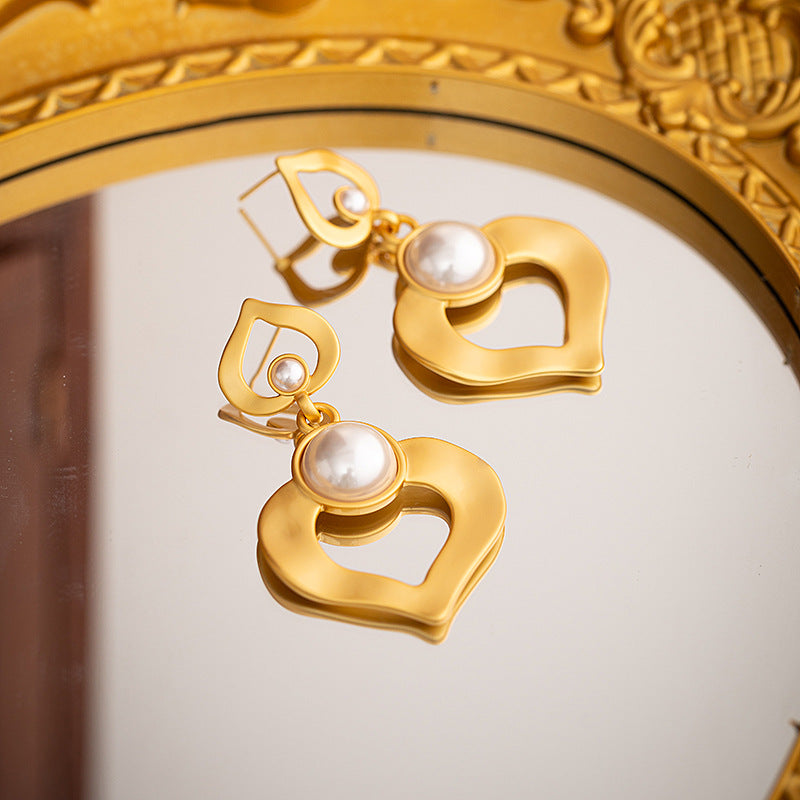 Double hearts earrings