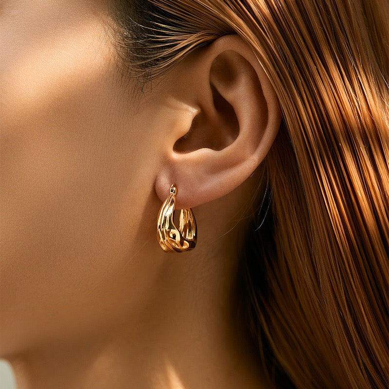 Classic gold plated hoops