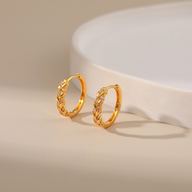 Gold plated hoops