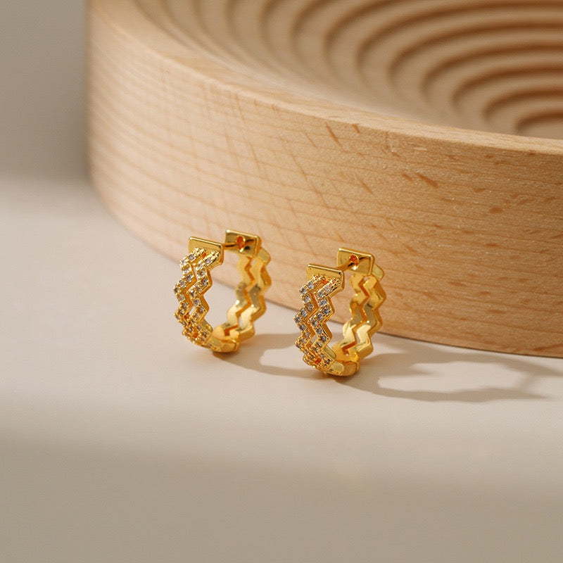 Gold plated hoops