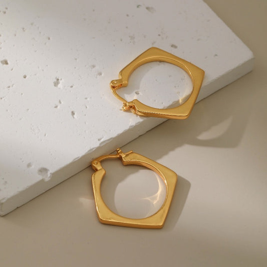 Panta gold plated hoops