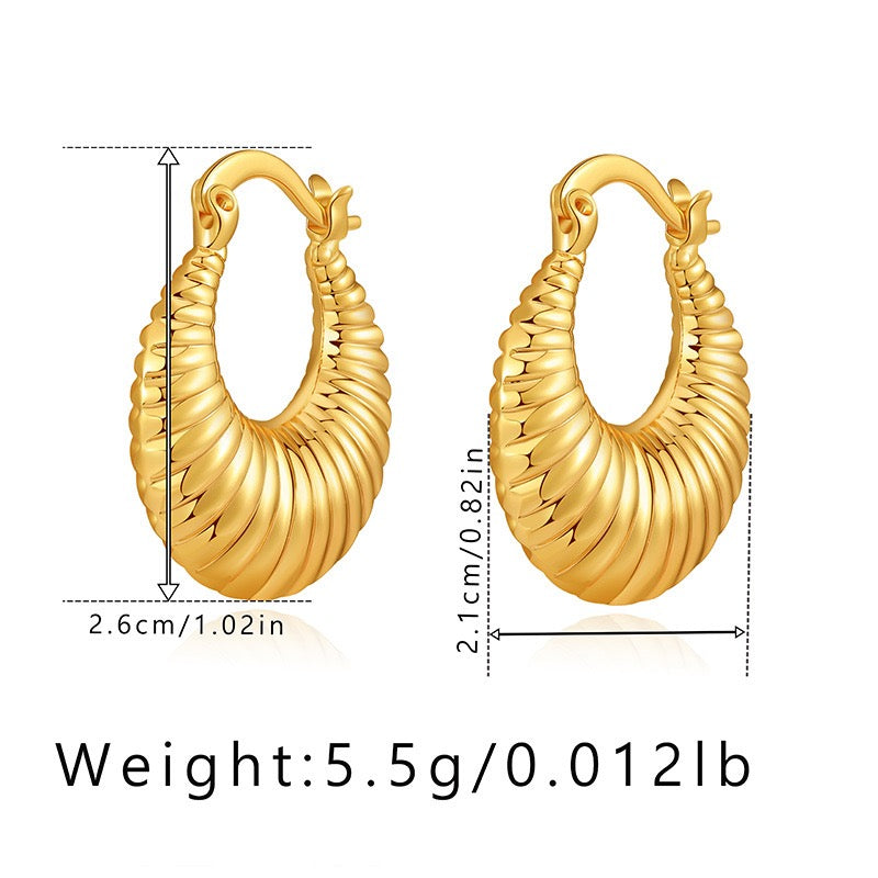 Gold plated hoops