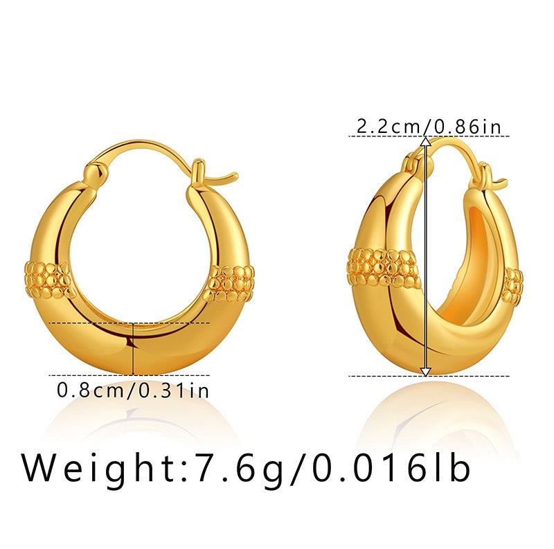 Classic gold plated hoops