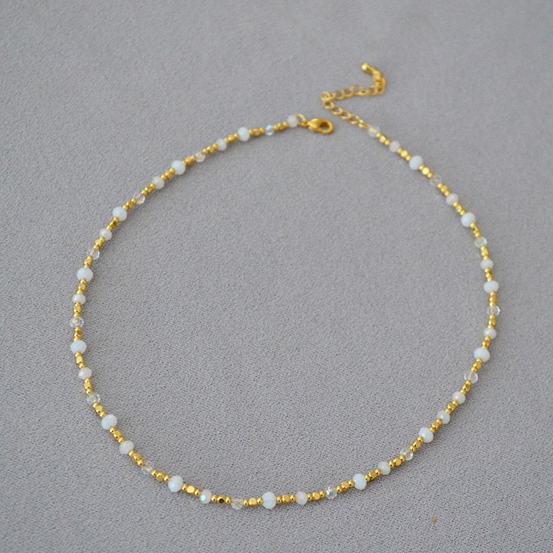 White beady necklace