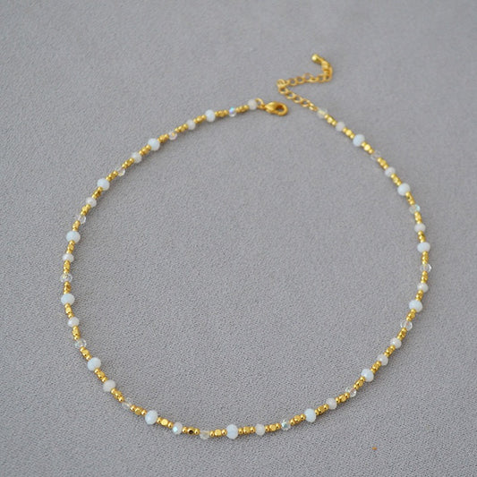 White beady necklace