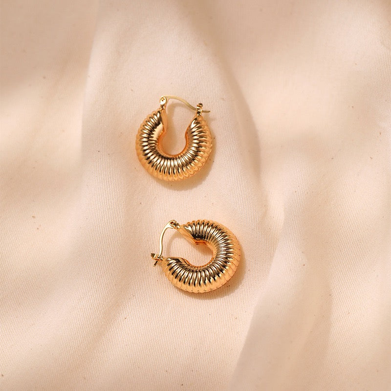 Gold plated hoops