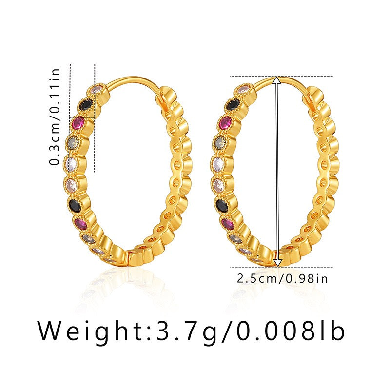 Gold plated hoops