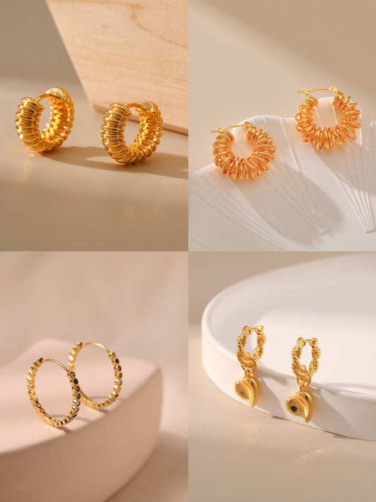 Gold plated hoops