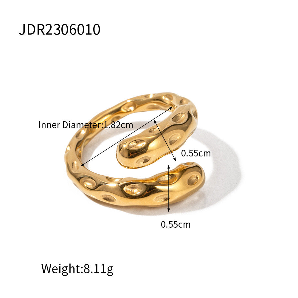 Lava gold ring