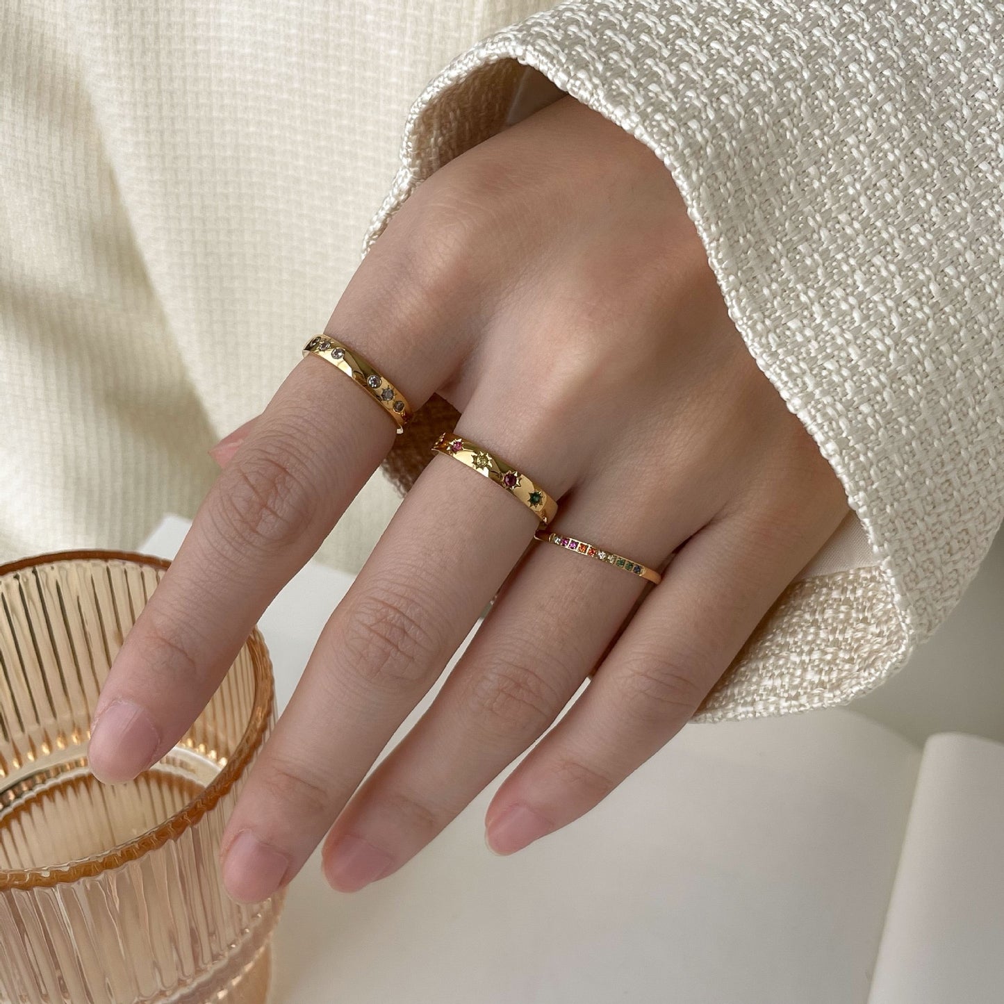 Gold plated rings