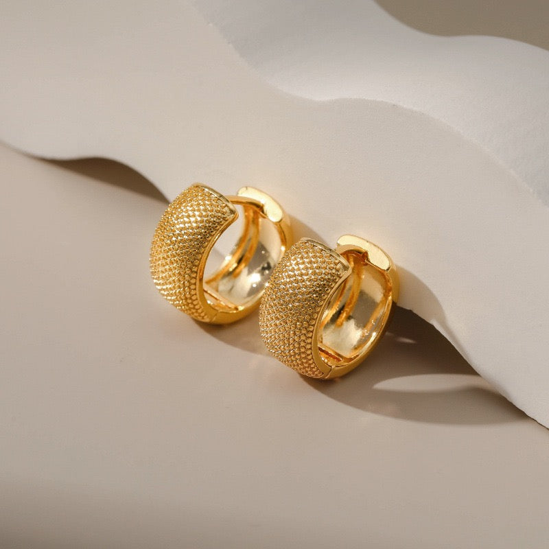 Gold plated mini hoops