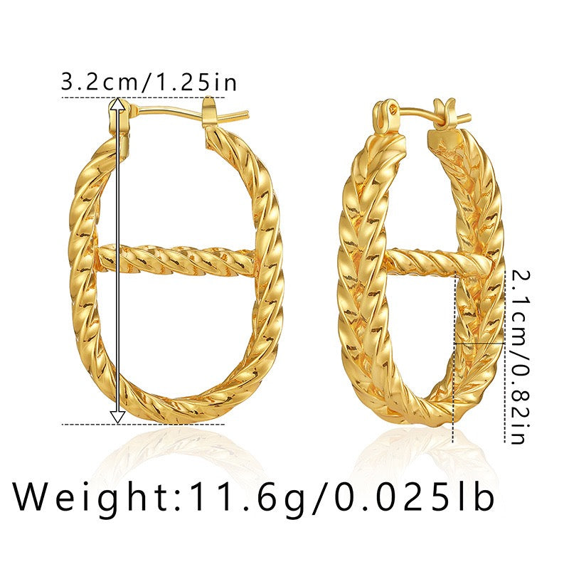 Gold plated hoops