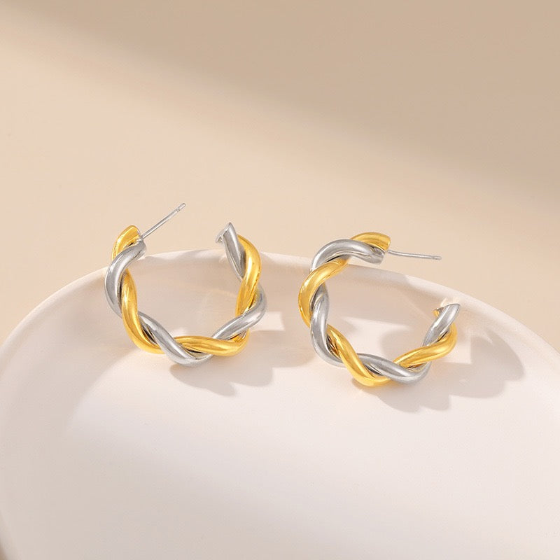 Gold and silver hoops collection