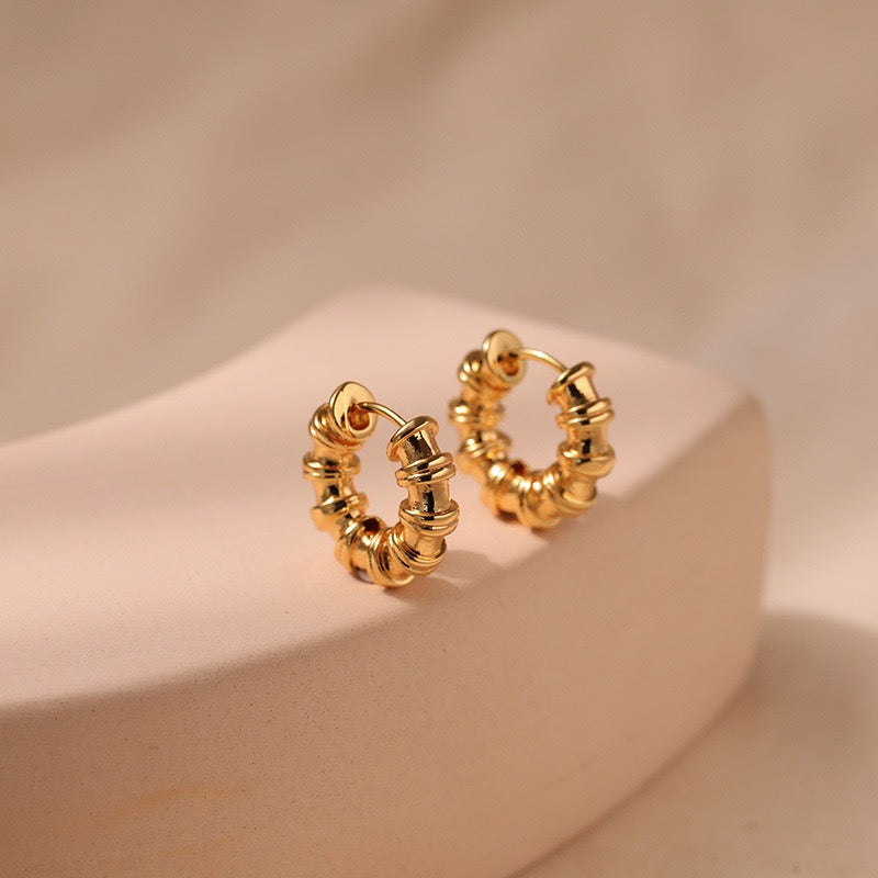 Gold plated hoops