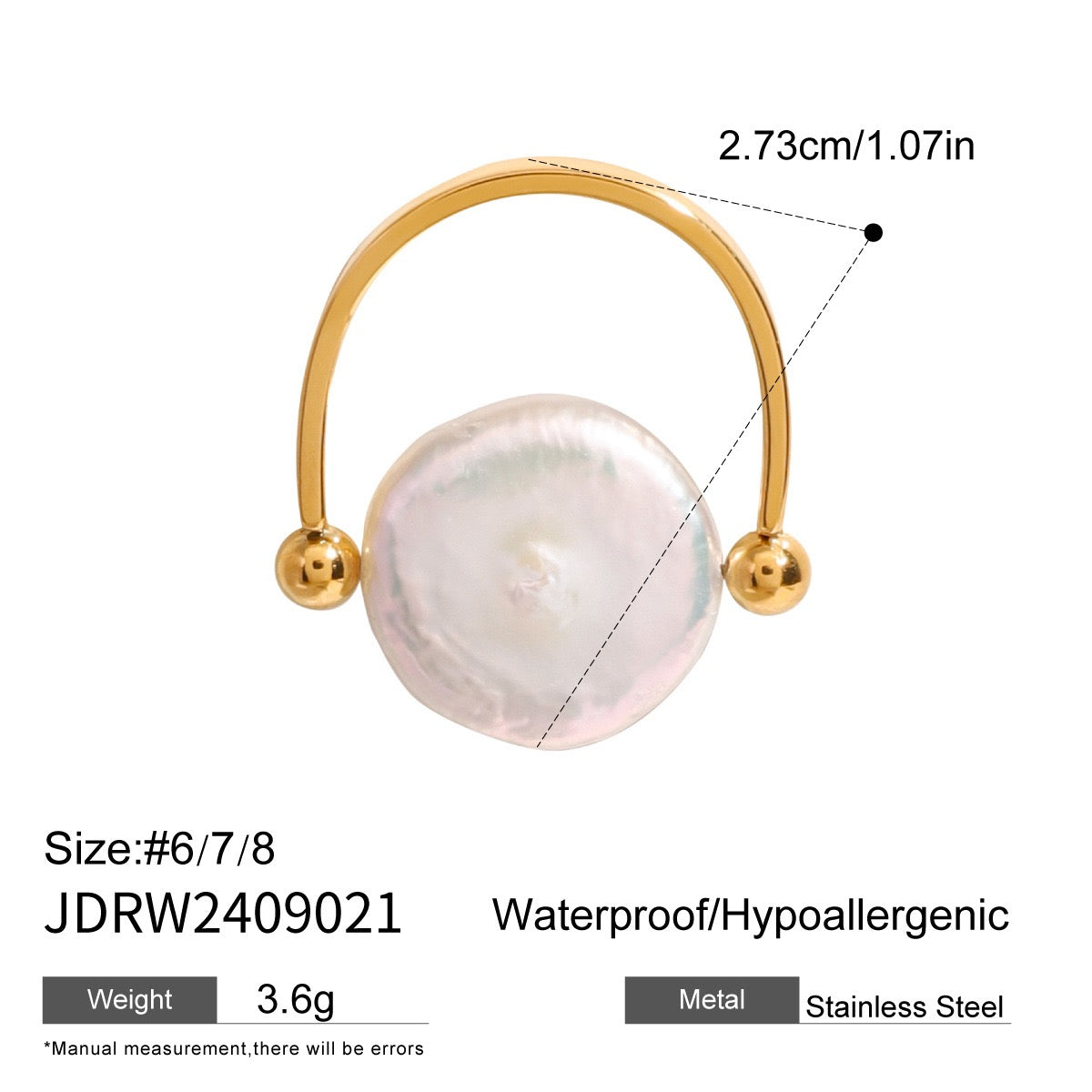 White pearly rings collection