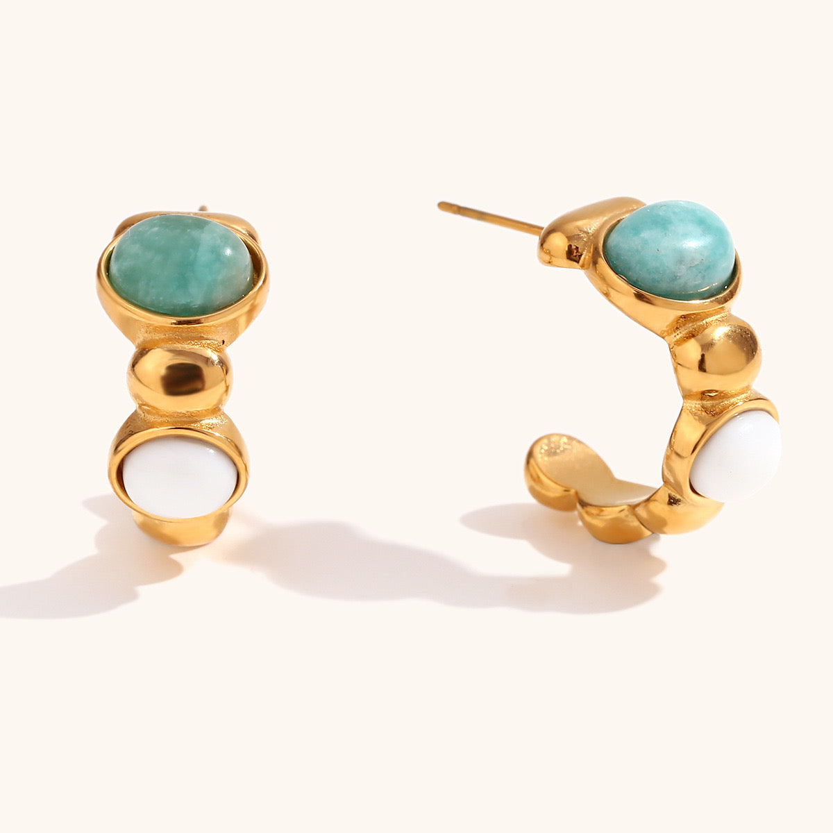 Turquoise stones studs