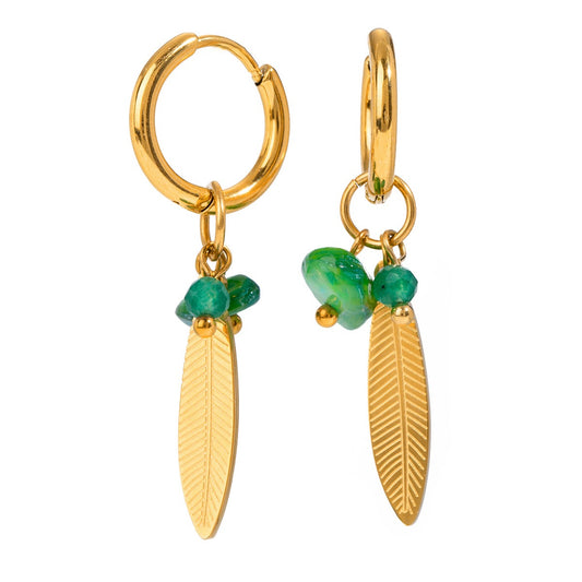 Green leaf hoops