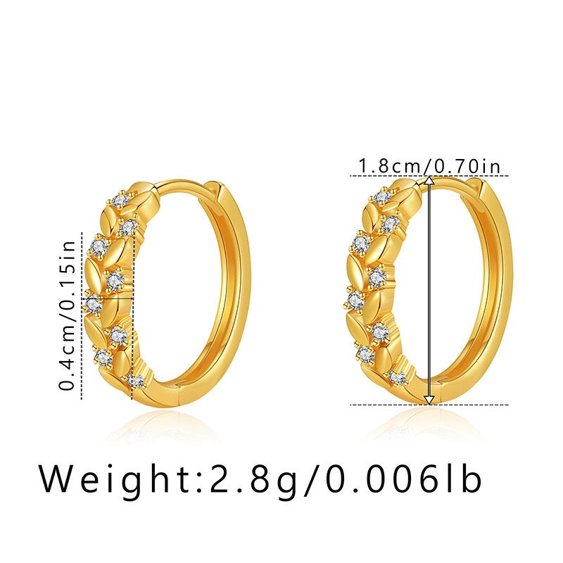 Gold plated hoops