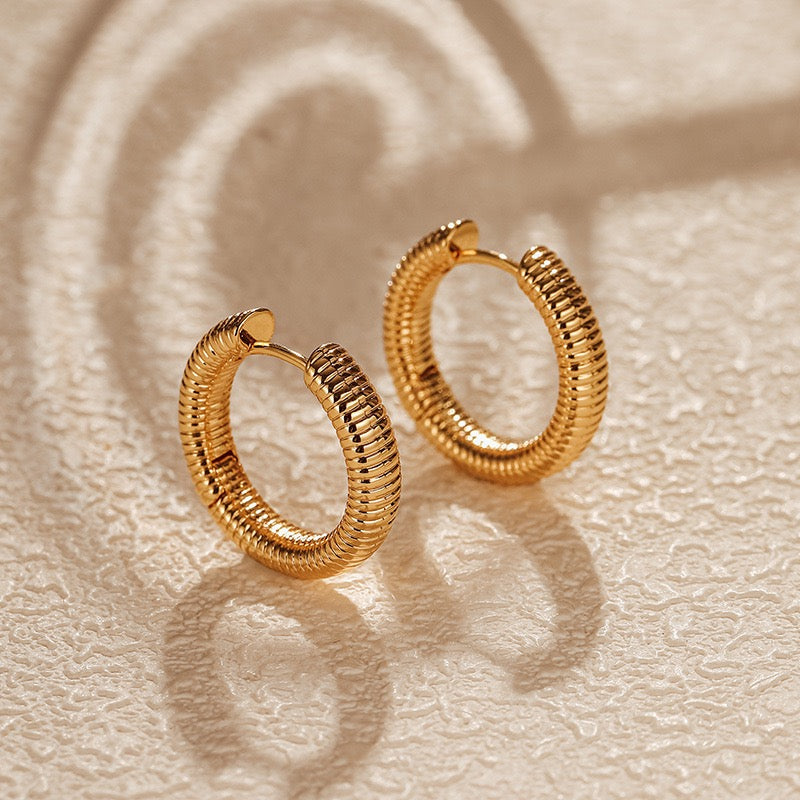 Gold plated hoops