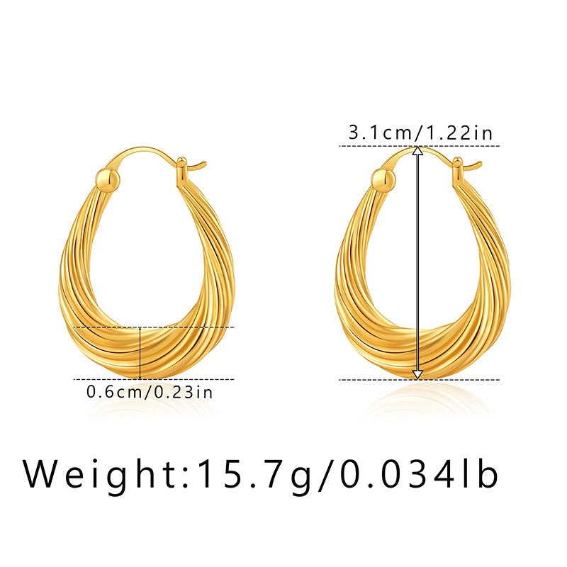 Gold plated hoops