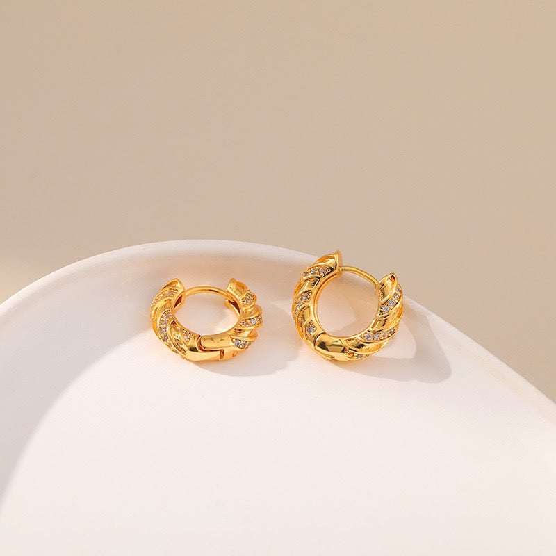 Gold plated hoops