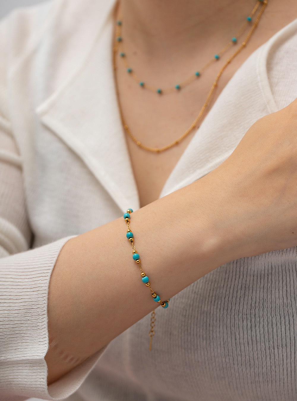 Blue turquoise bracelet