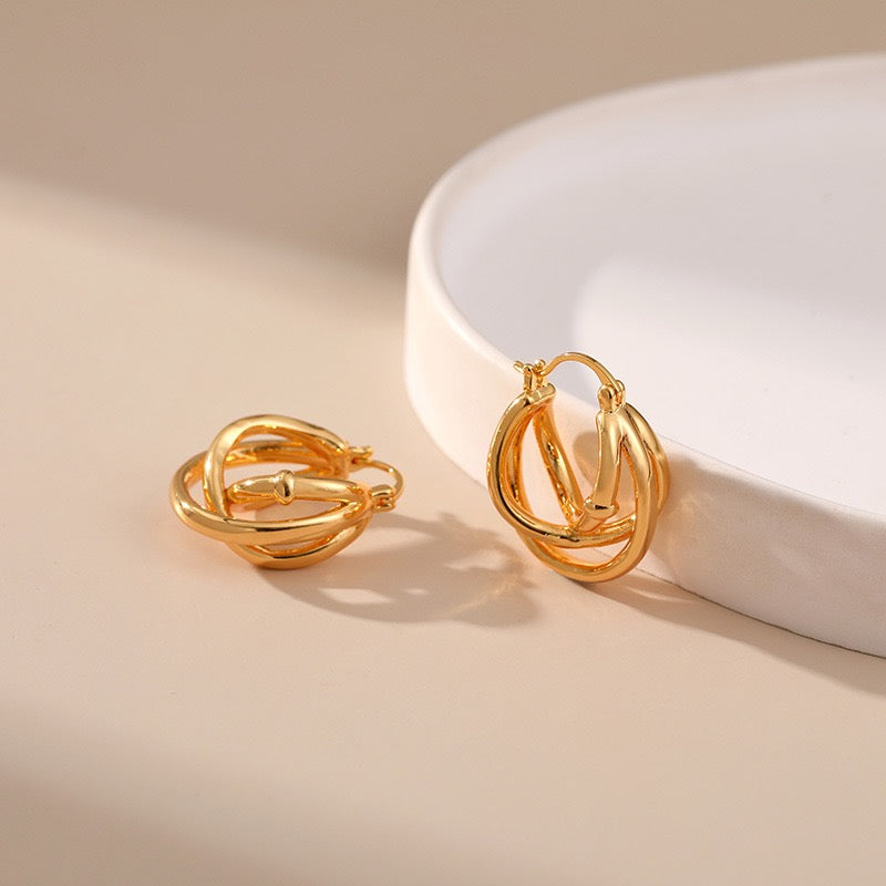 Gold plated hoops