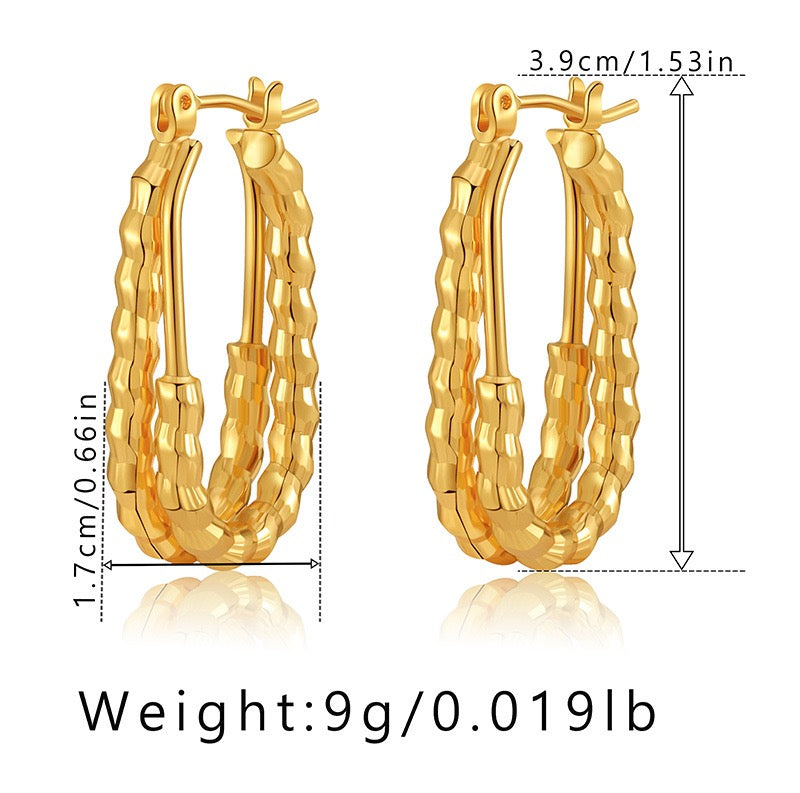 Gold plated hoops