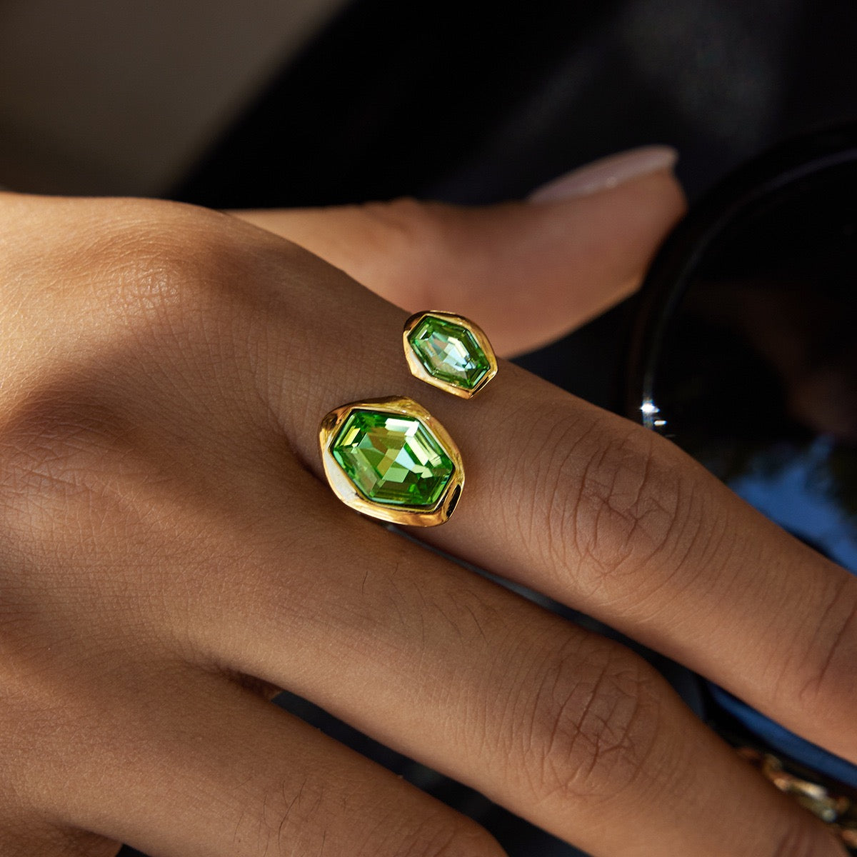 Green stars ring