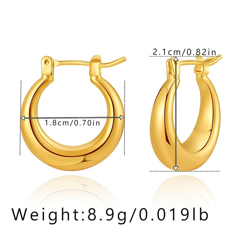 Gold plated hoops