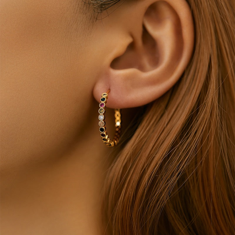 Gold plated hoops