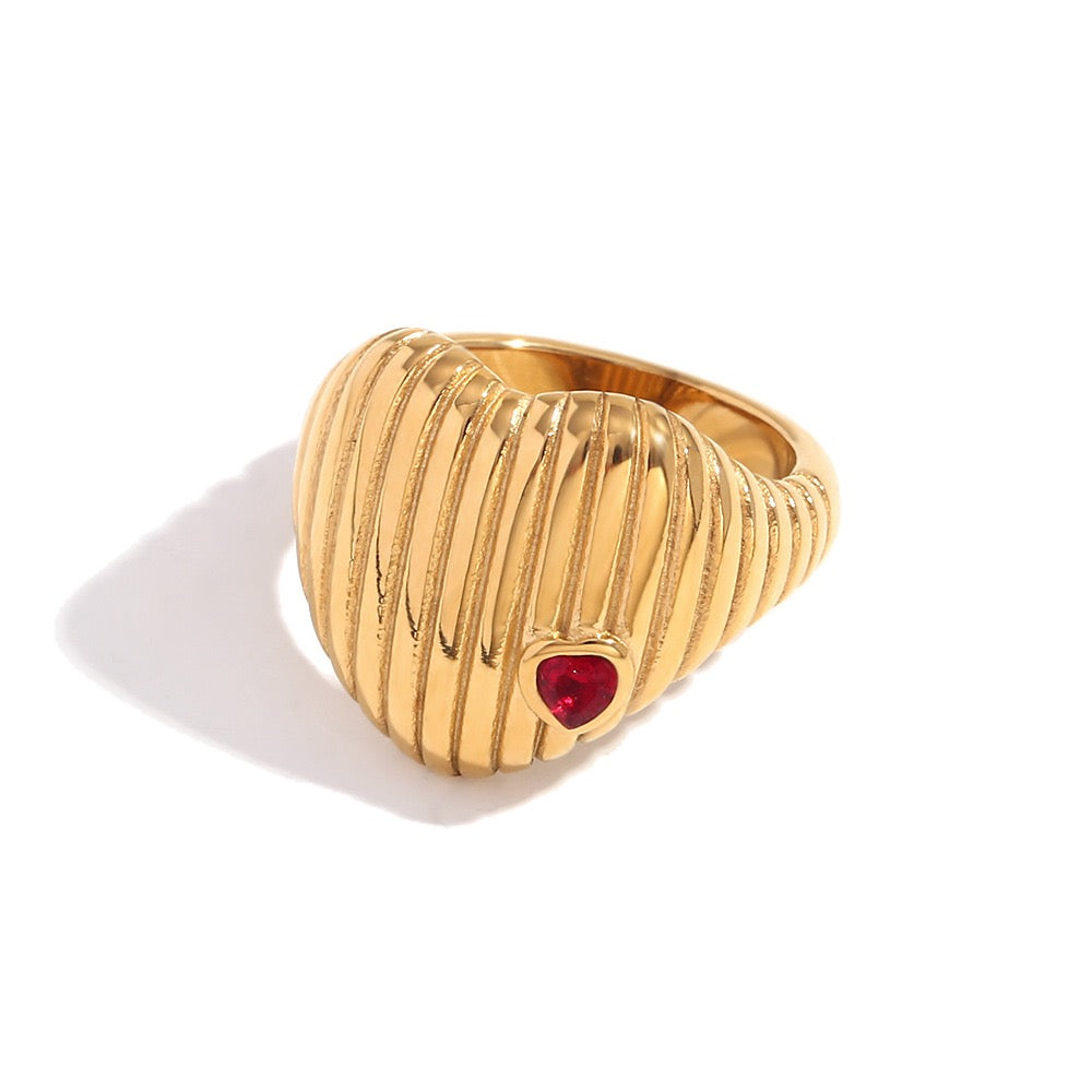 Ottawa Red heart rings