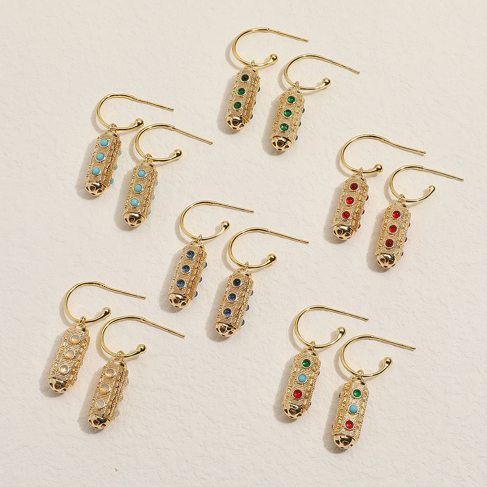 Courage stone earrings