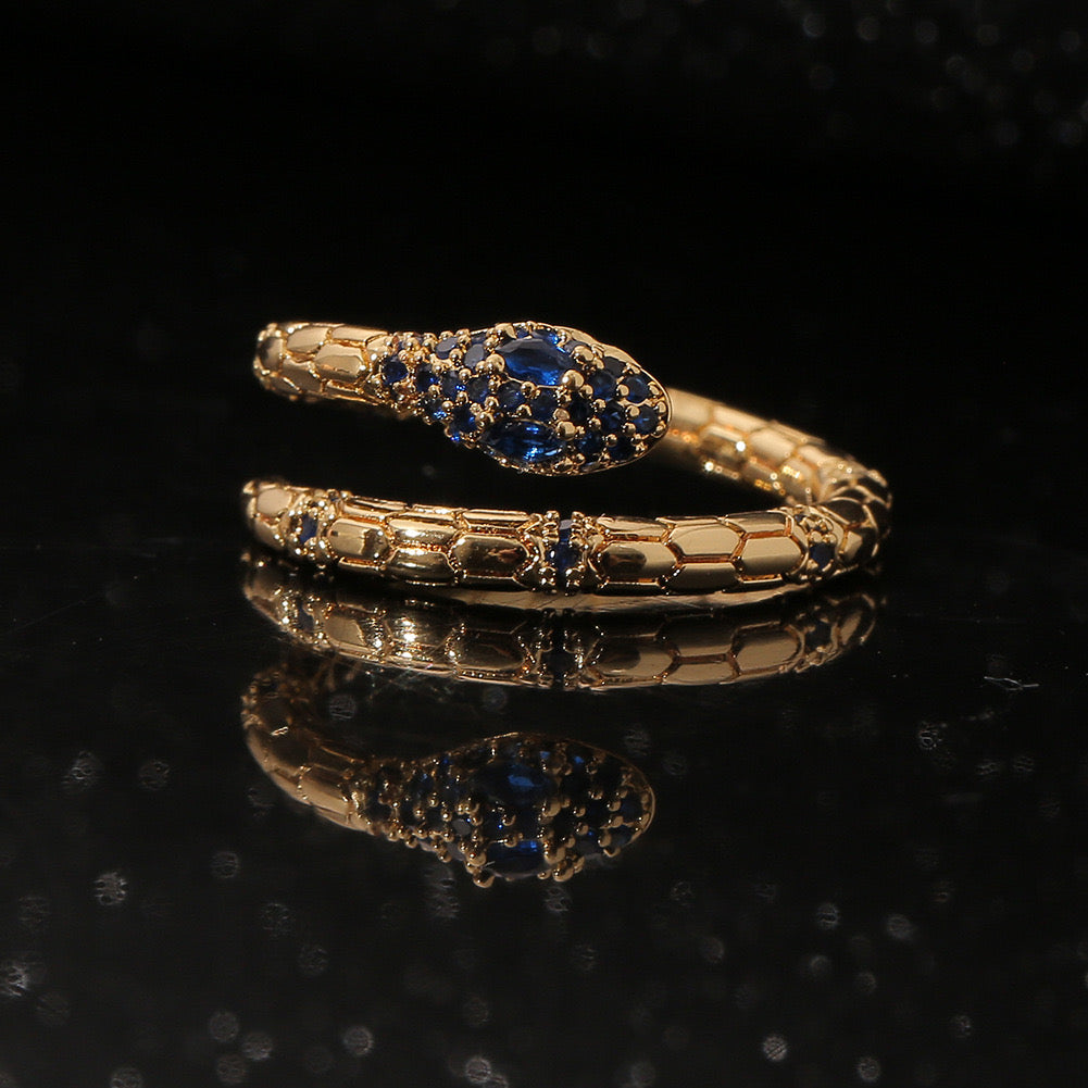 Snake zircon rings